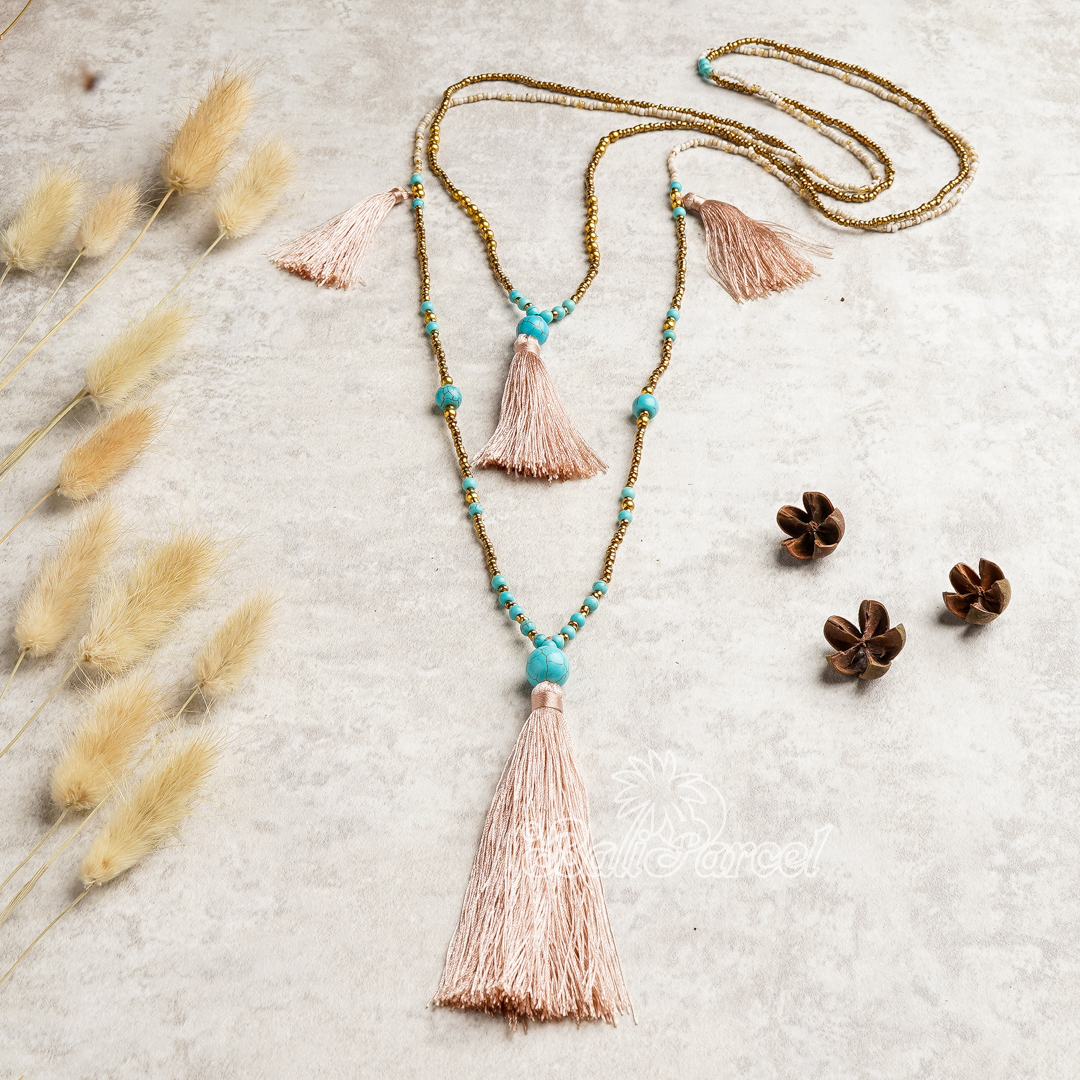 Handmade Bali Necklaces, Crystal beads 