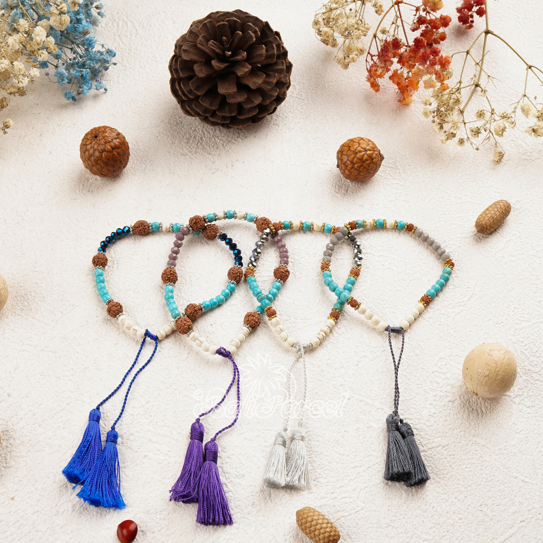 Cream And Turquoise Stone Bracelet