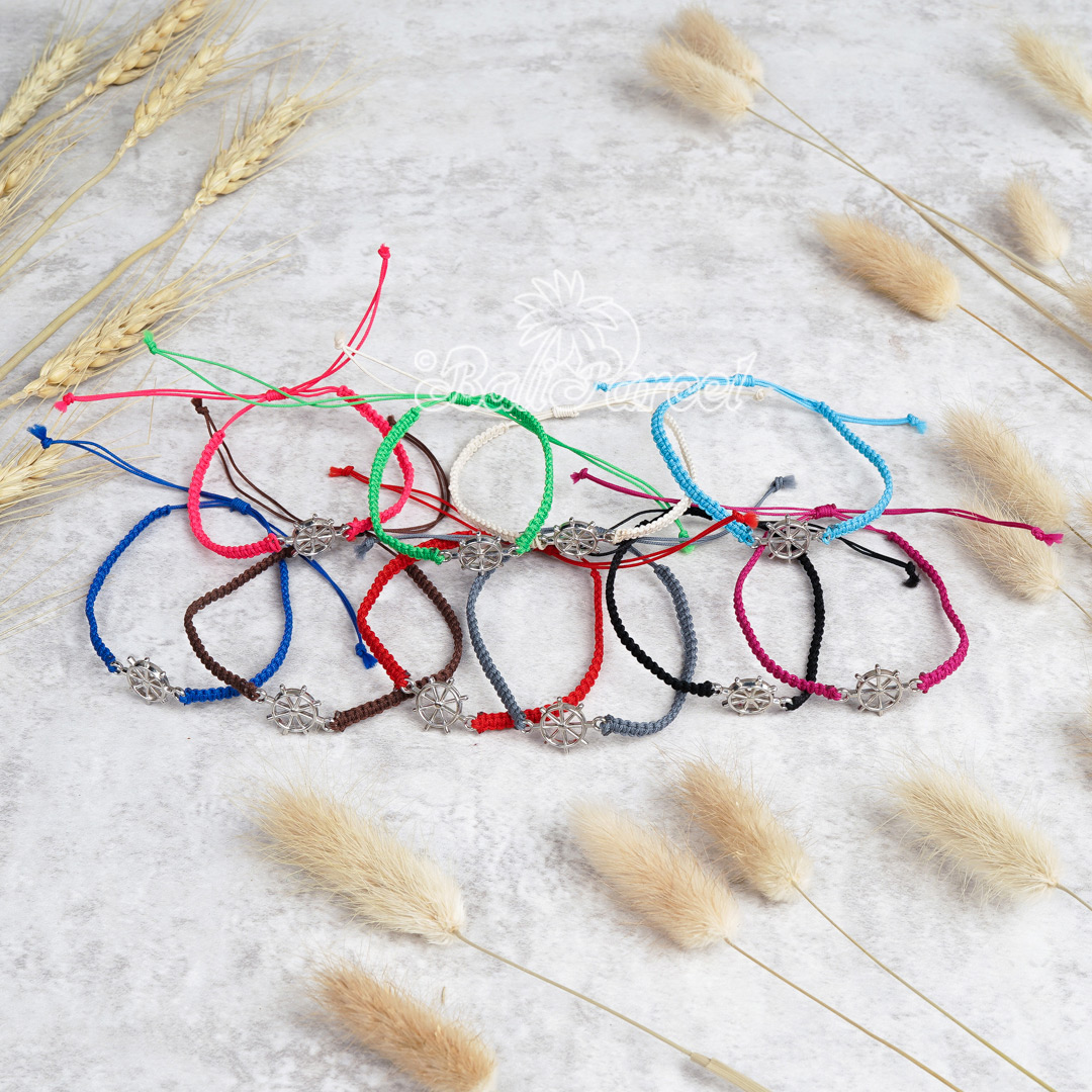 Bracelet Cotton Cord With Anchor