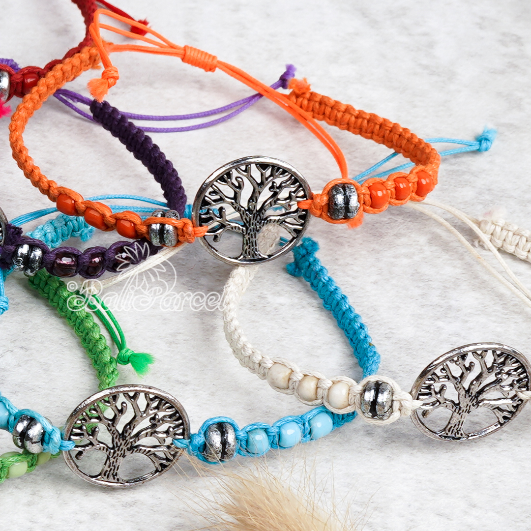 Bracelet Cotton Cord With Tree Of Life