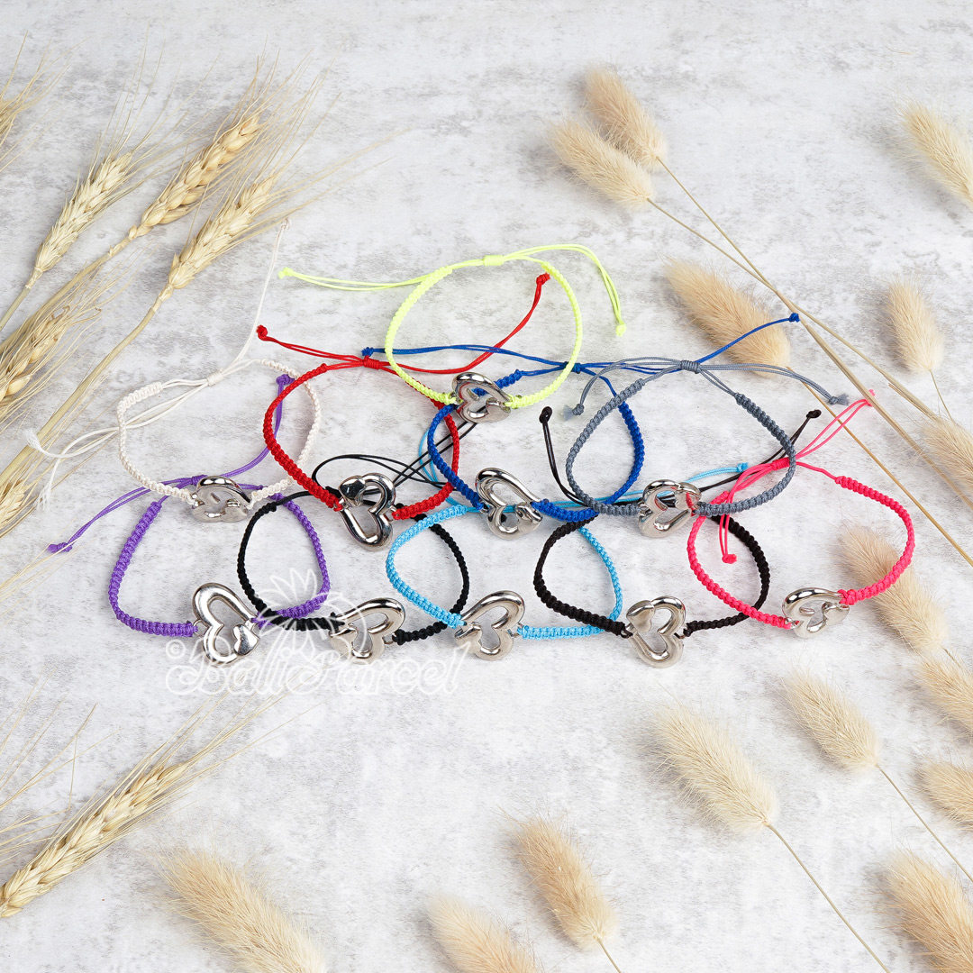 Bracelet Cotton Cord With Love Pandora