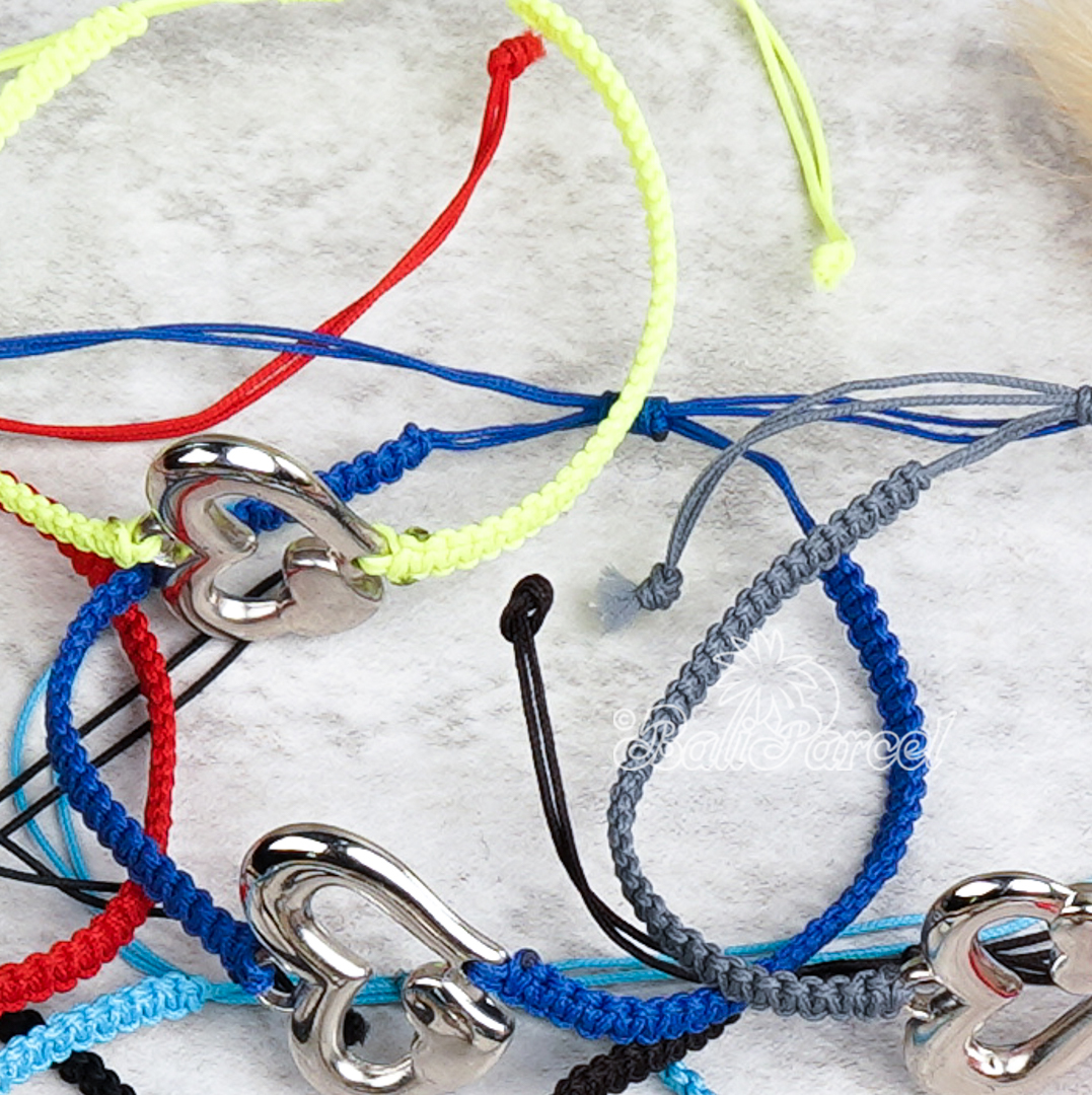 Bracelet Cotton Cord With Love Pandora