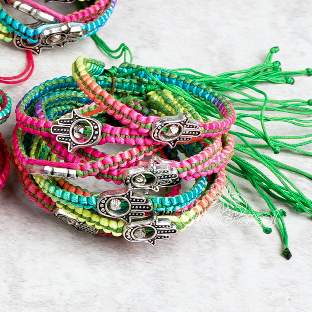 Braceletn Fatima Hand With Cotton Cord