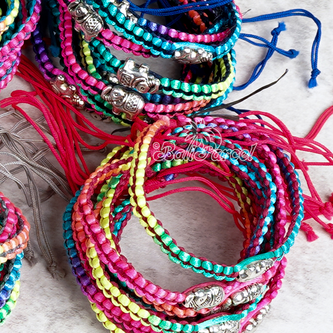Bracelet Elephant With Cotton Cord
