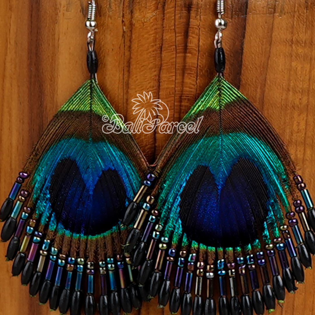 Peacock Feather Earring
