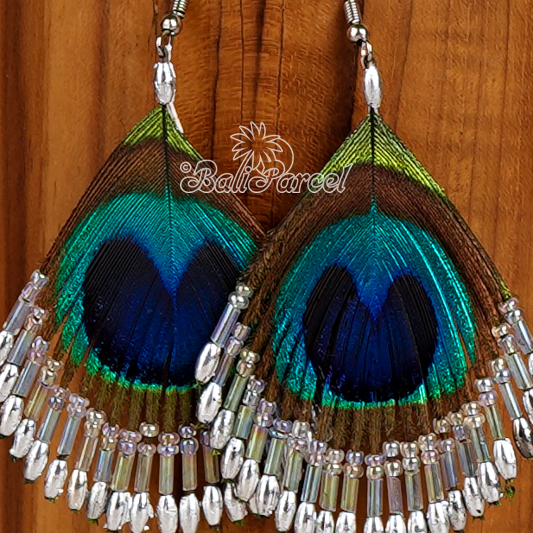 Peacock Feather Earring