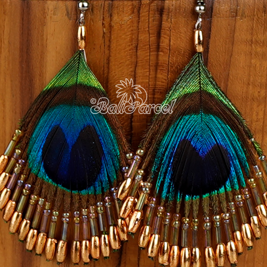 Peacock Feather Earring