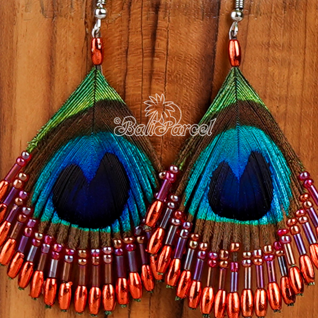 Peacock Feather Earring