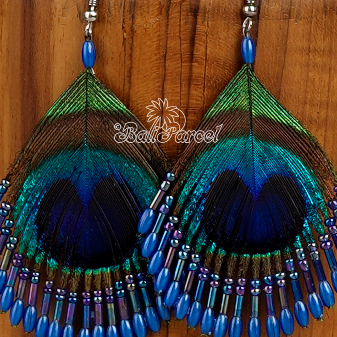 Peacock Feather Earring