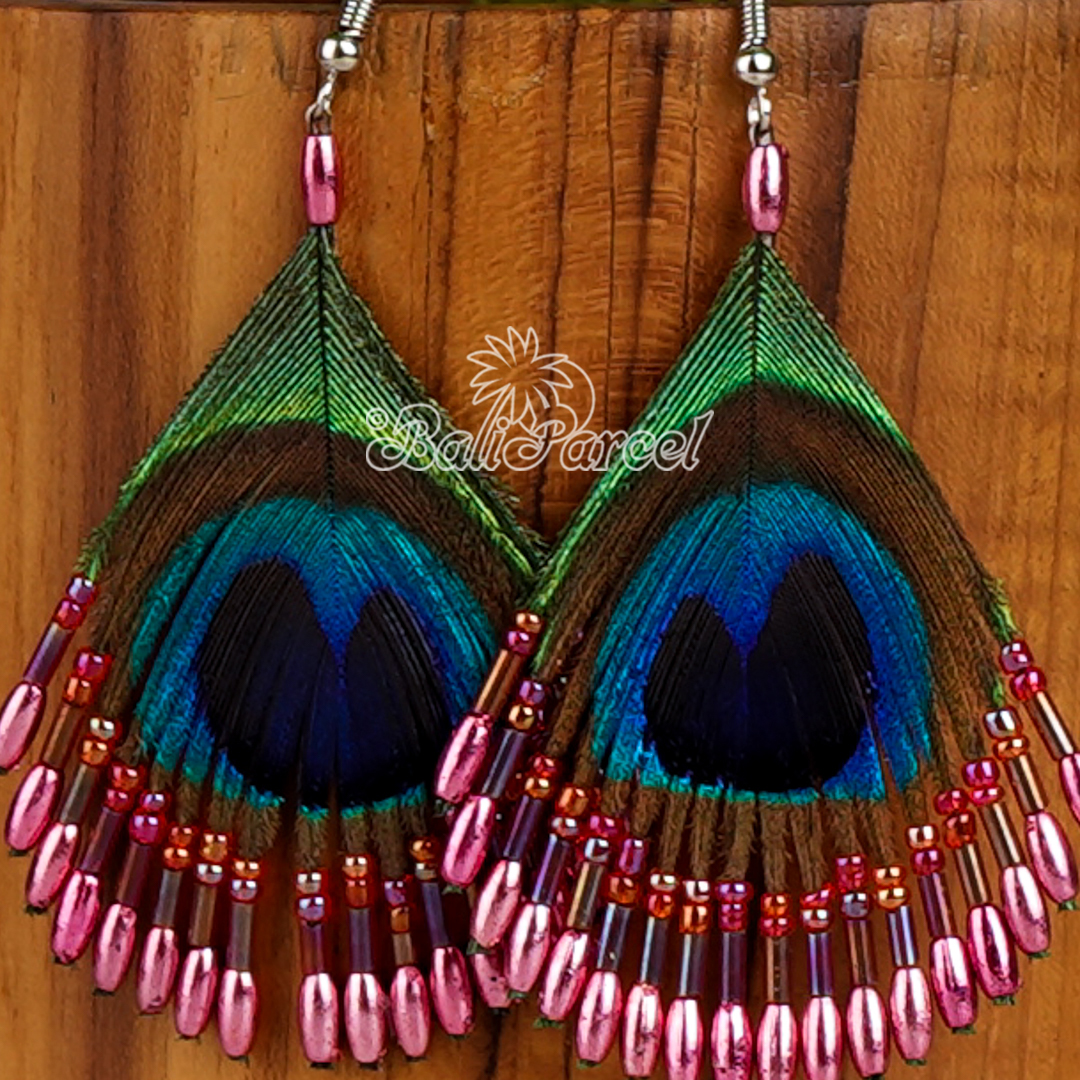 Peacock Feather Earring