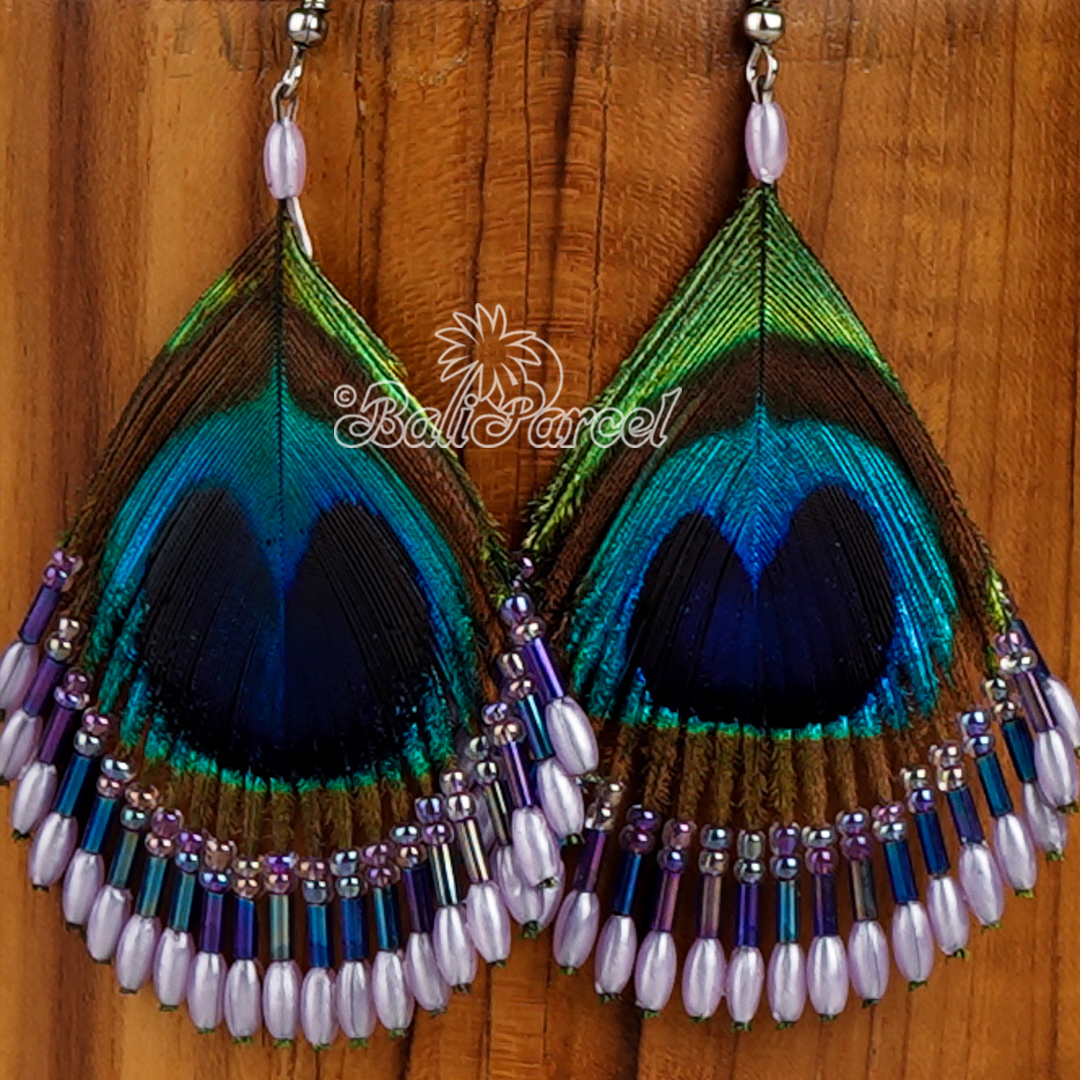Peacock Feather Earring