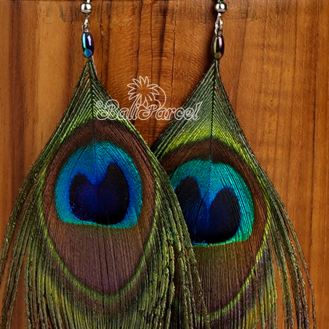 Peacock Feather Earring