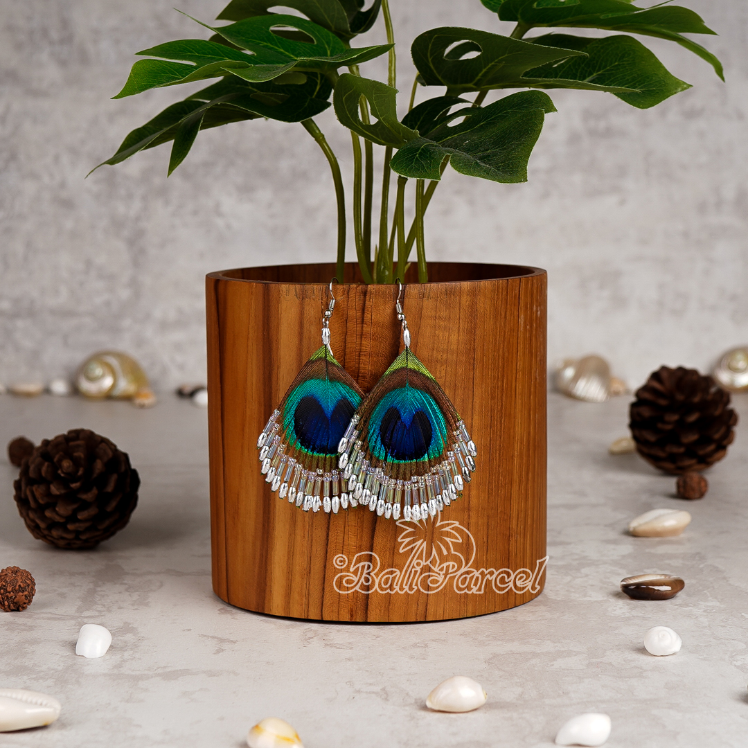 Peacock Feather Earring