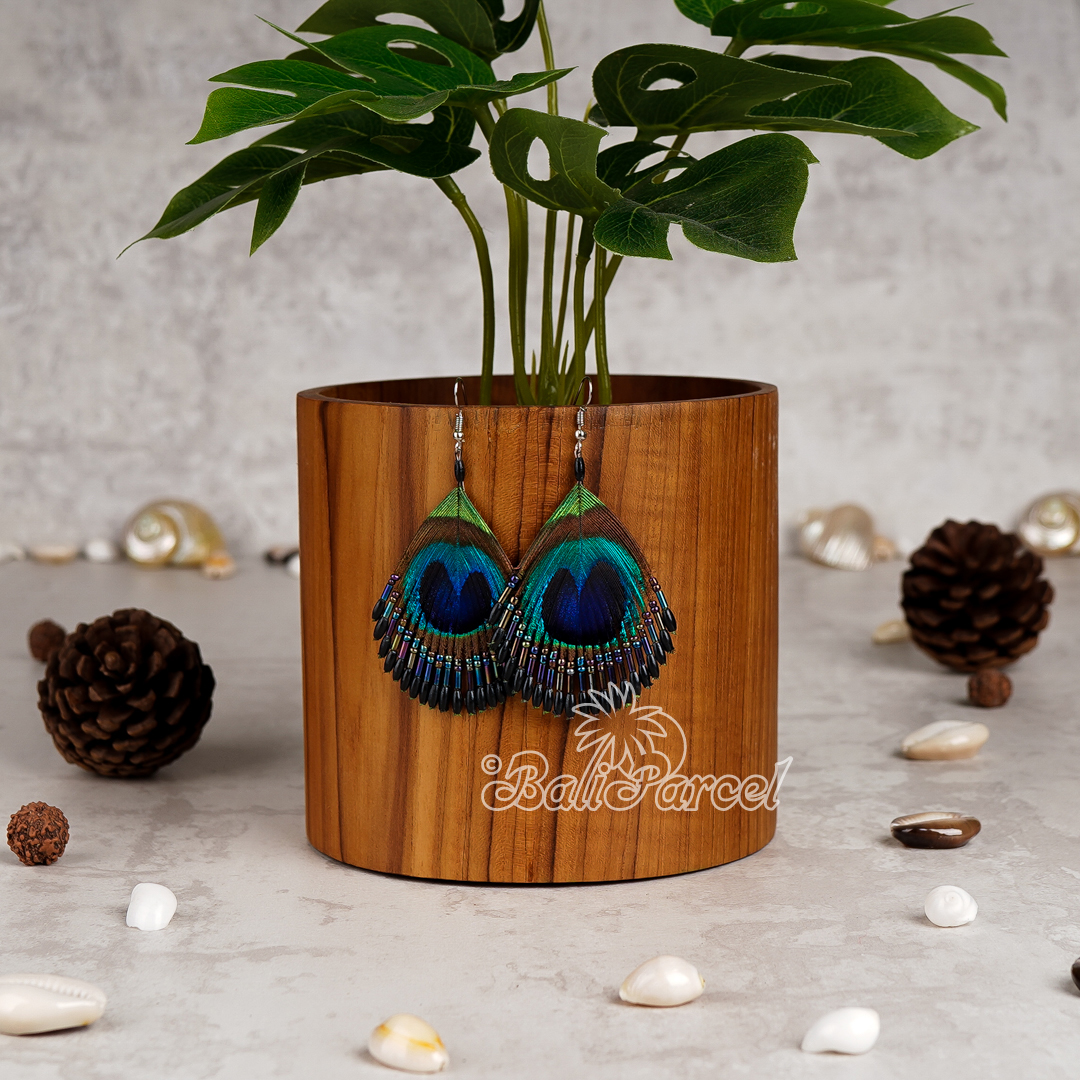 Peacock Feather Earring