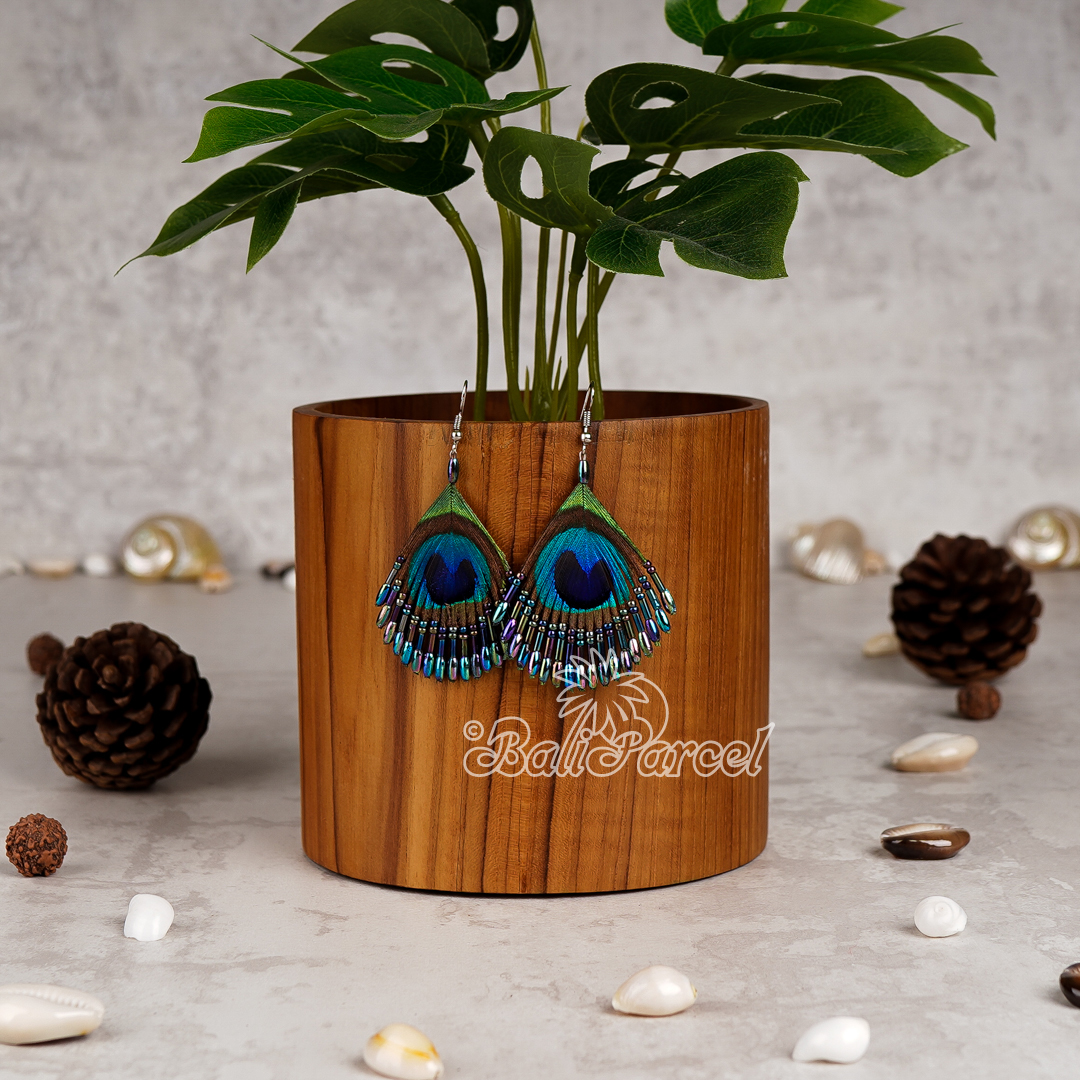 Peacock Feather Earring