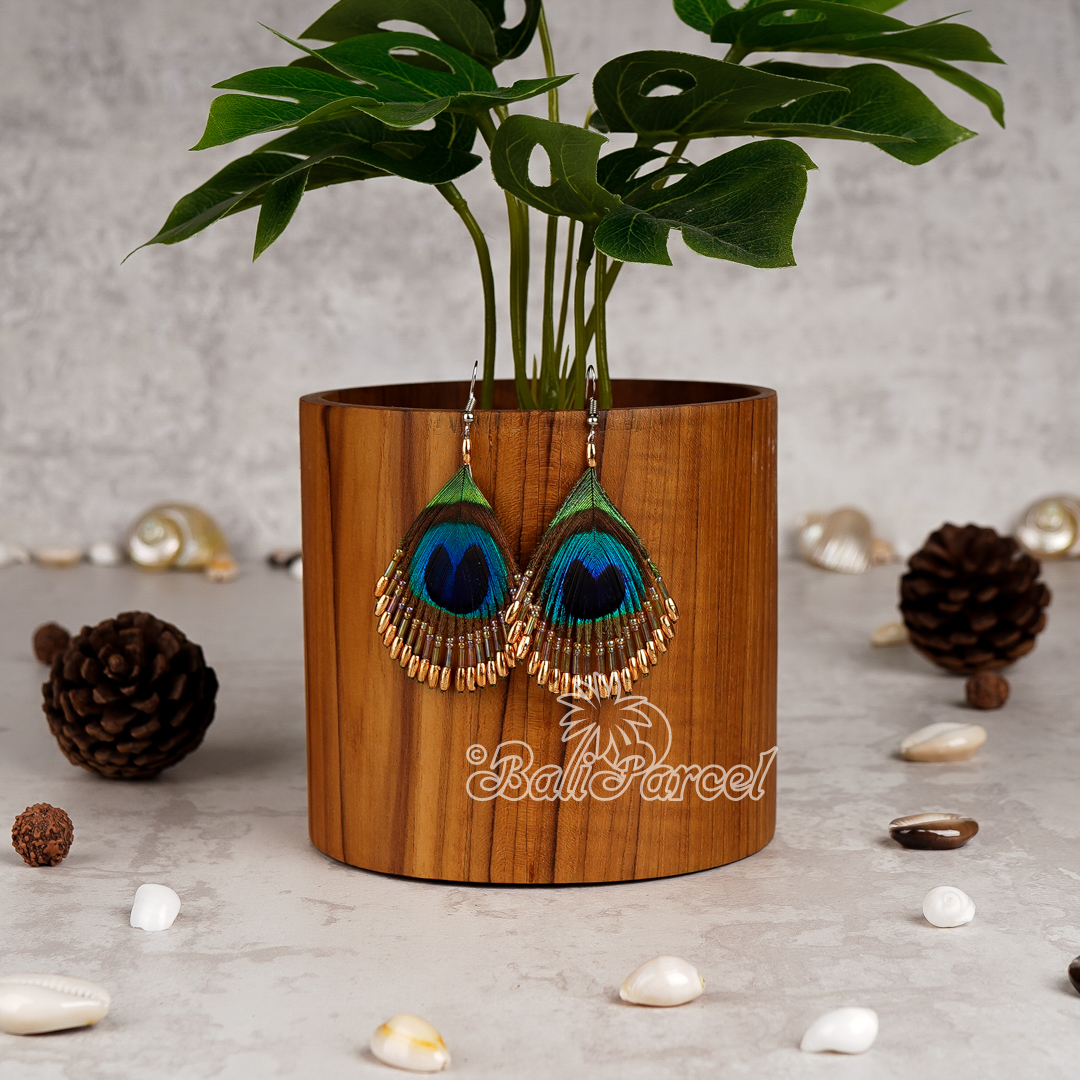 Peacock Feather Earring
