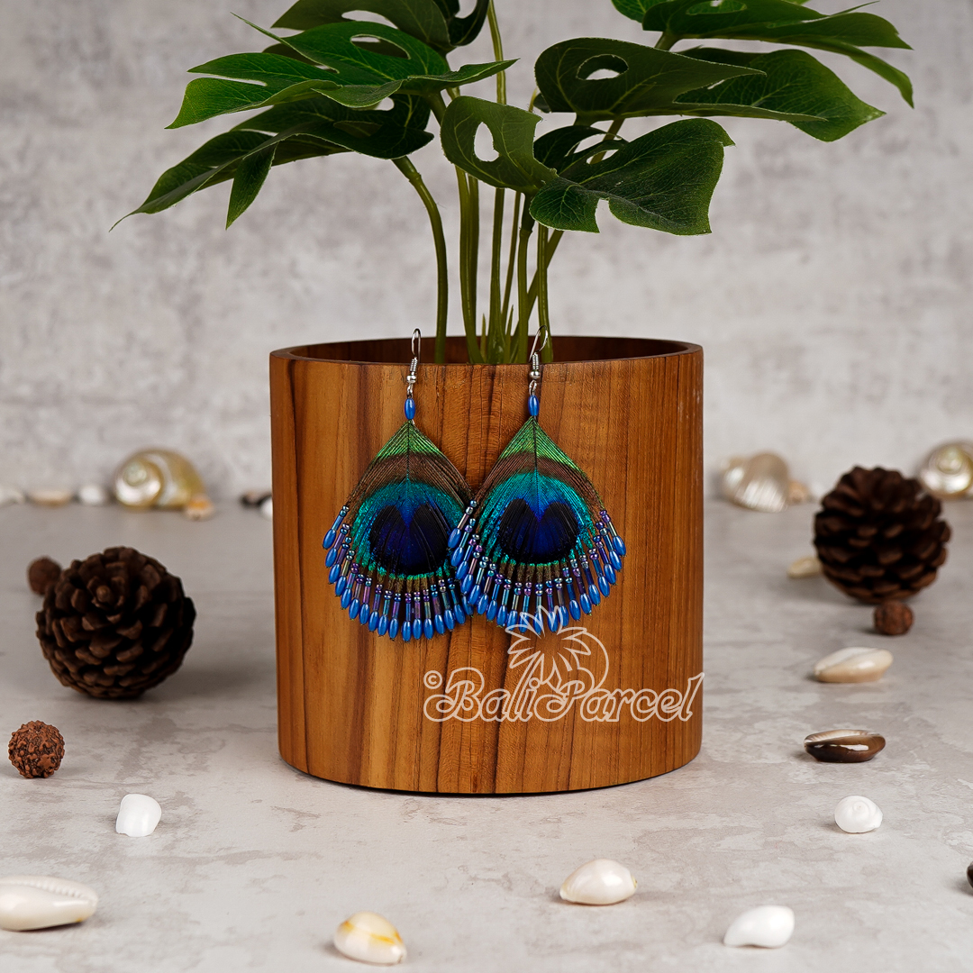 Peacock Feather Earring