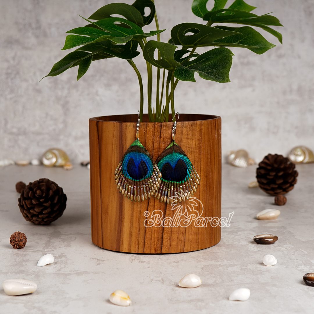 Peacock Feather Earring