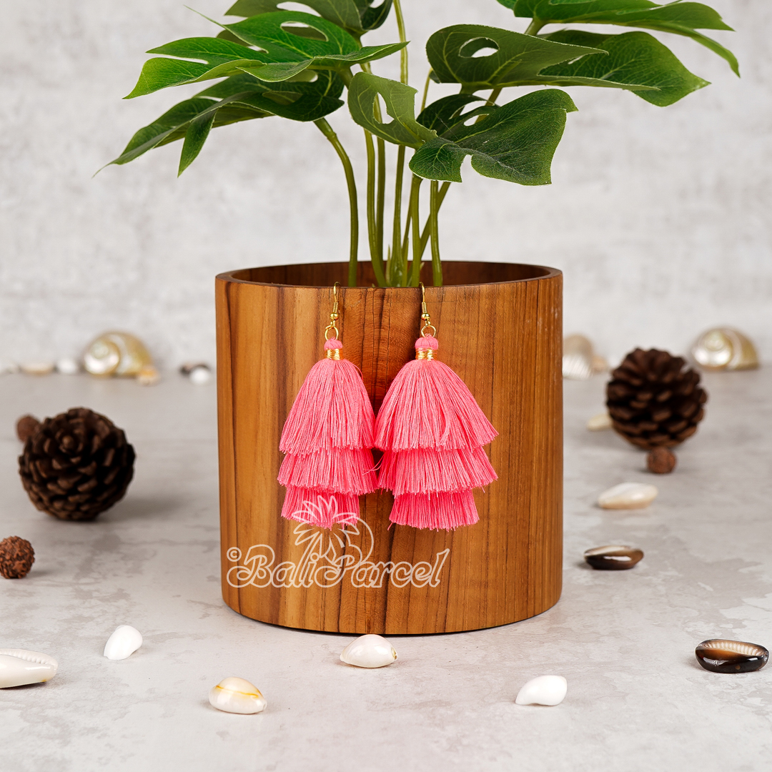 Three Layered Tassel Earring