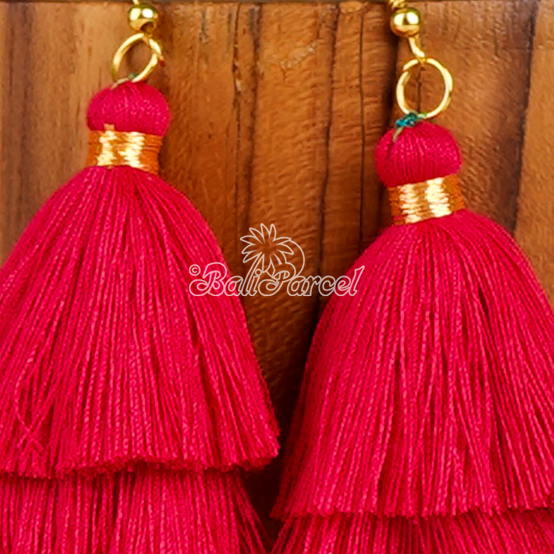 Three Layered Tassel Earring