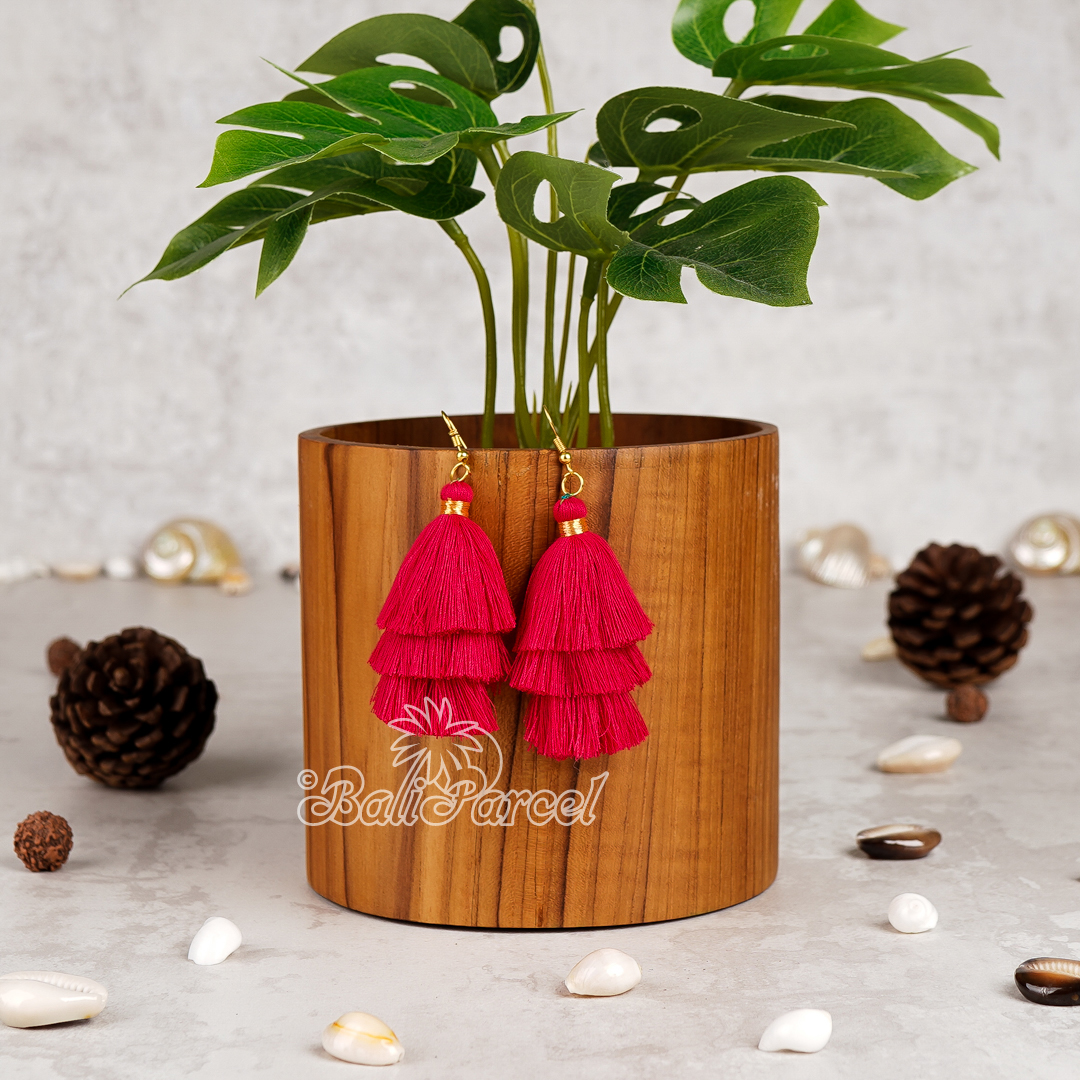 Three Layered Tassel Earring