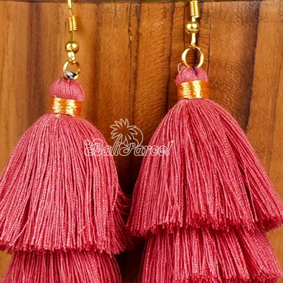 Three Layered Tassel Earring