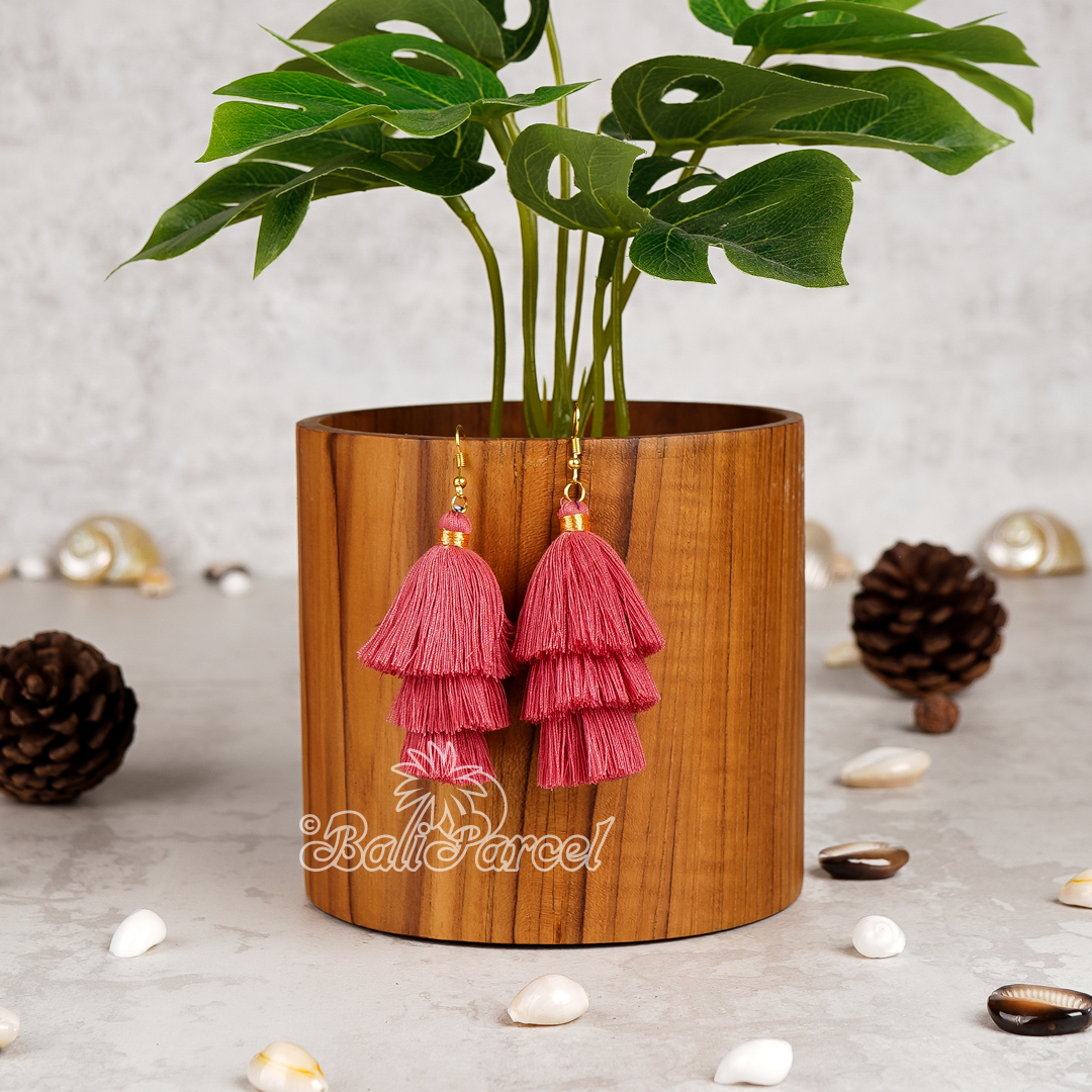 Three Layered Tassel Earring