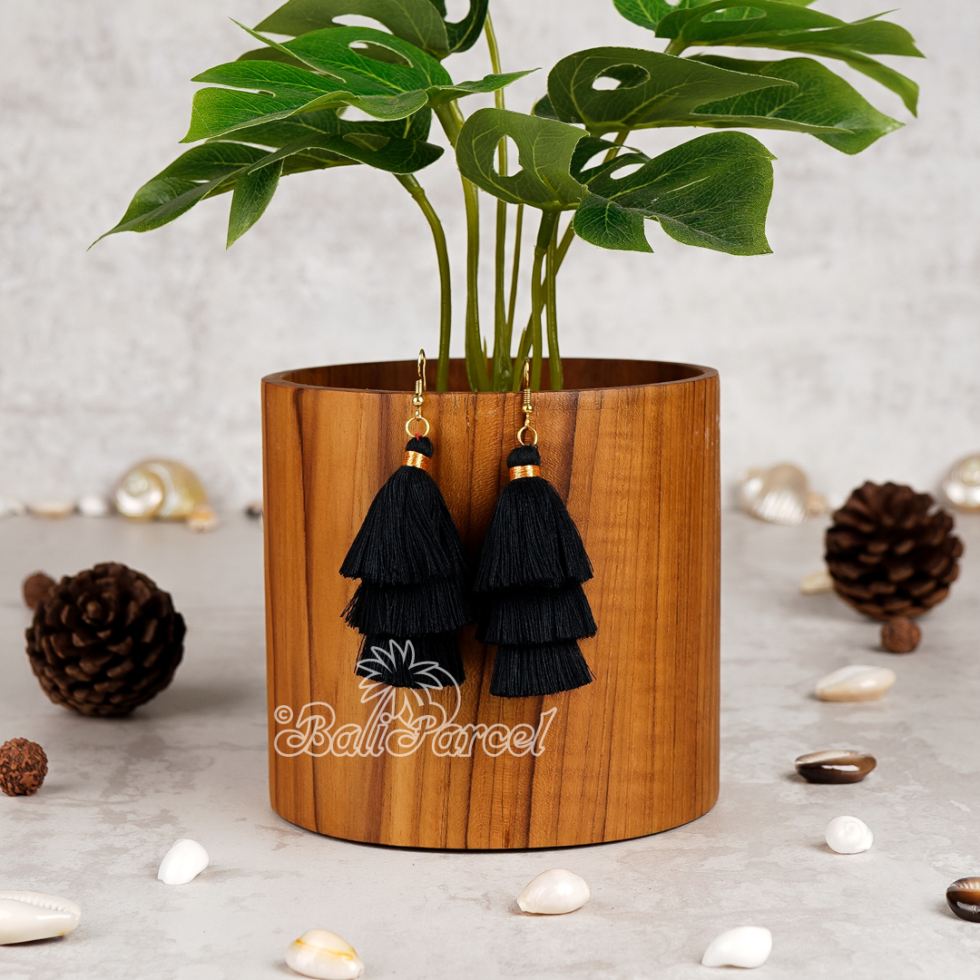 Three Layered Tassel Earring