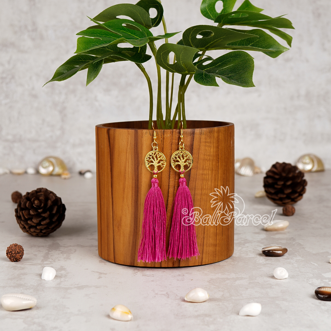 Cowrie Shell Tassel Earring