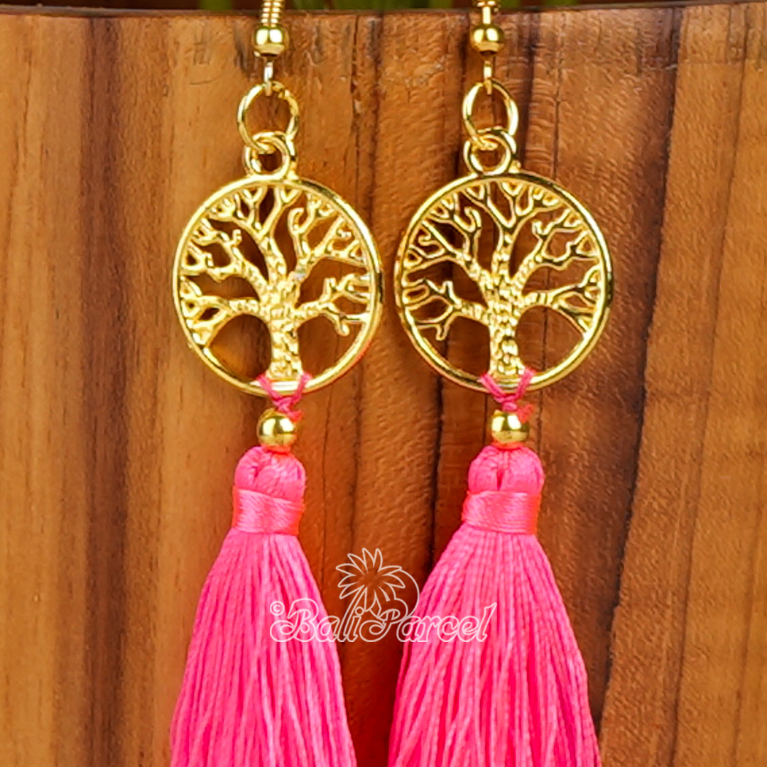 Tree Of Life Tassel Earring