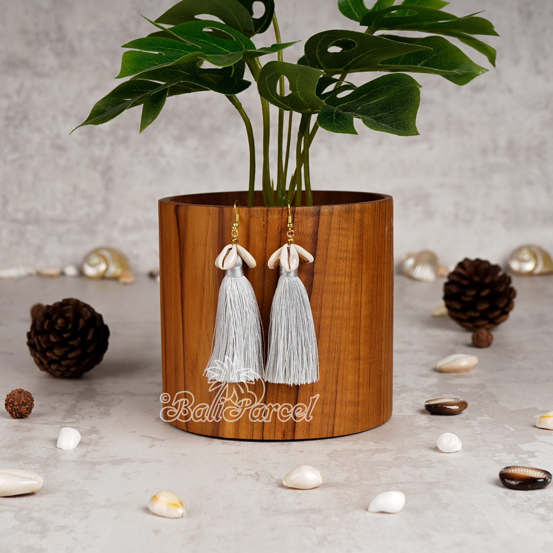 Cowrie Shell Tassel Earring