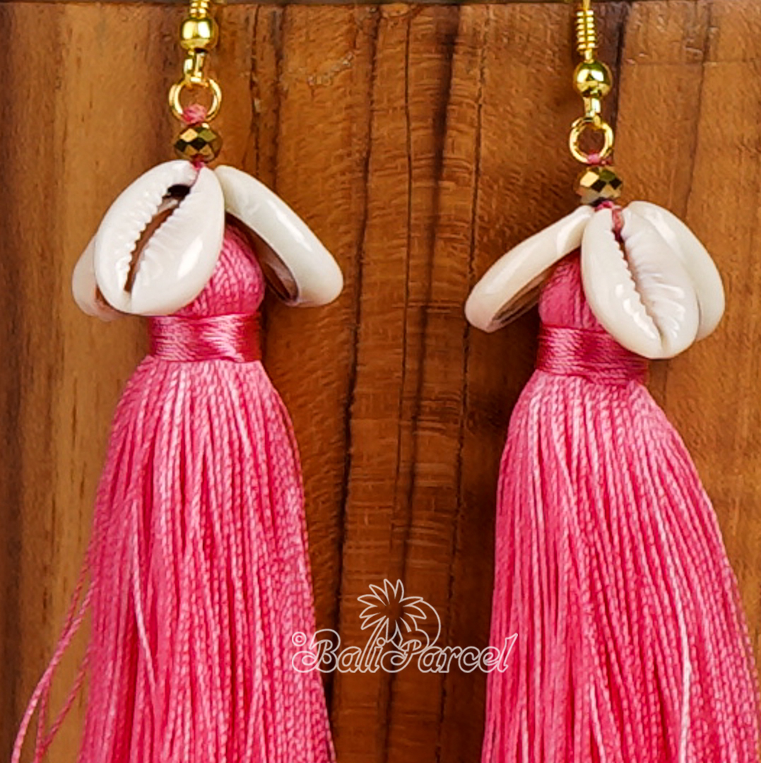 Cowrie Shell Tassel Earring