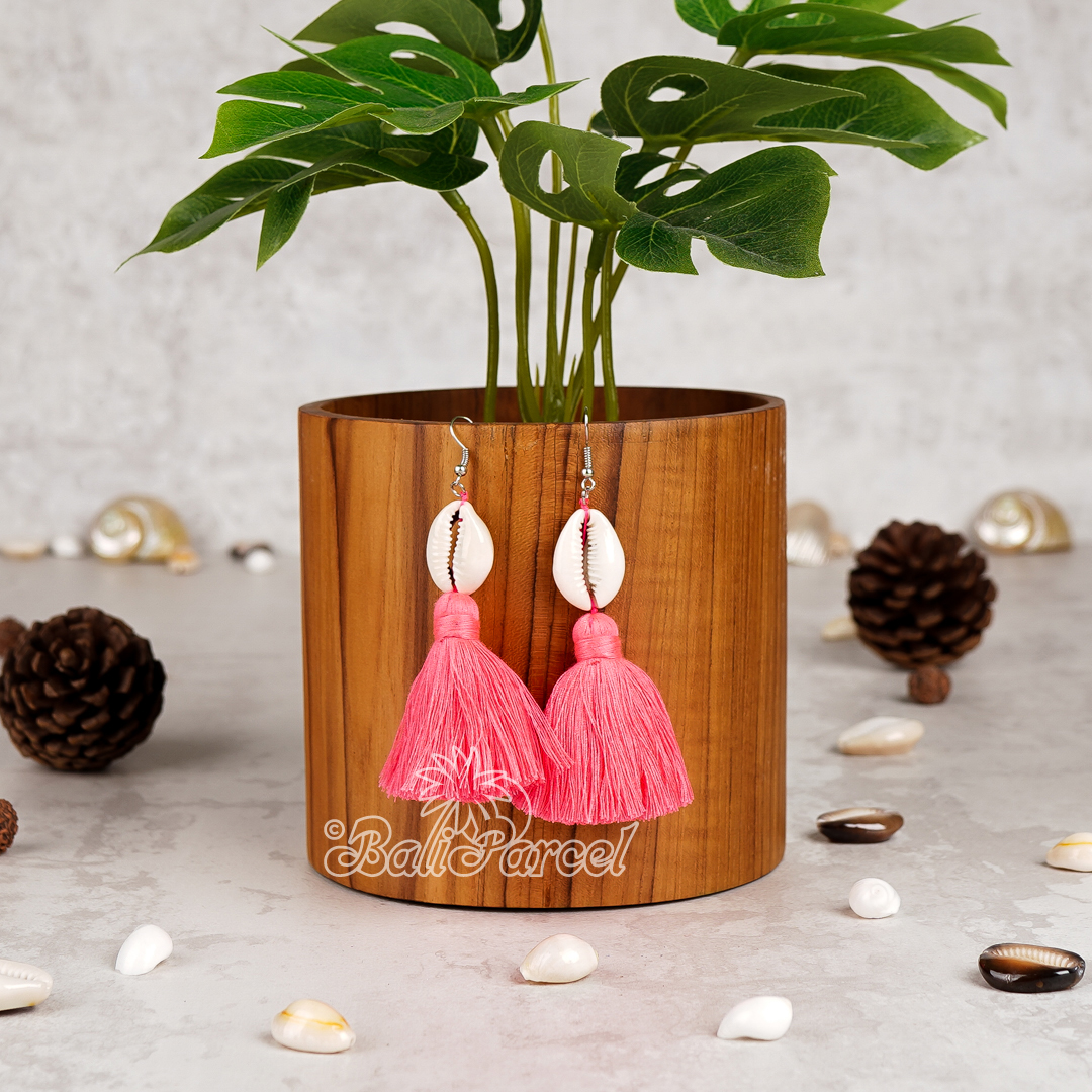 Cowrie Shell Tassel Earring