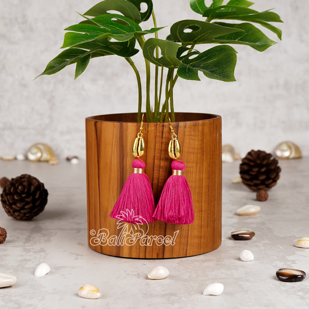 Cowrie Shell Tassel Earring