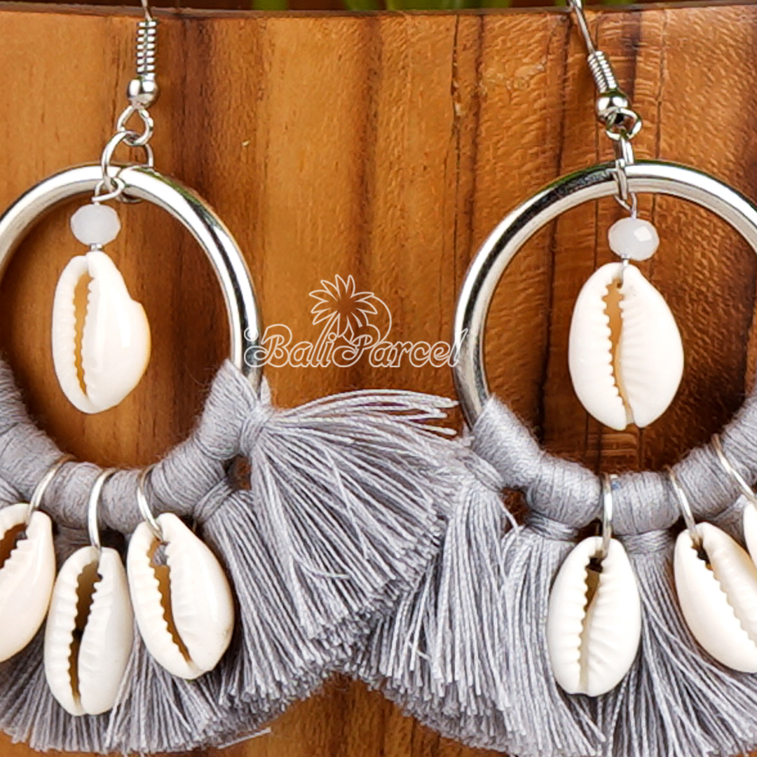 Cowrie Shell Tassel Earring