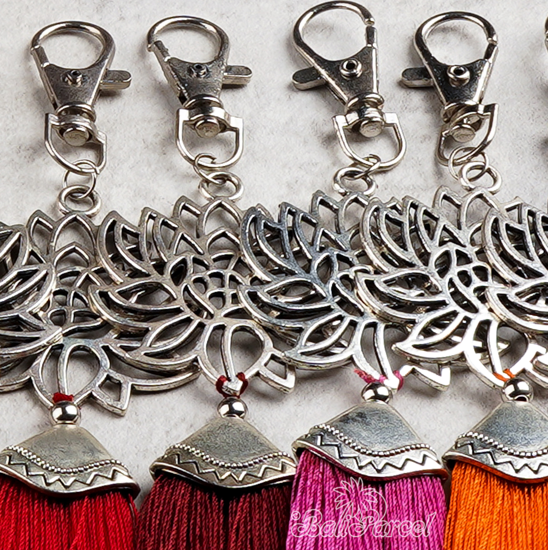 Lotus Tassel Keychain