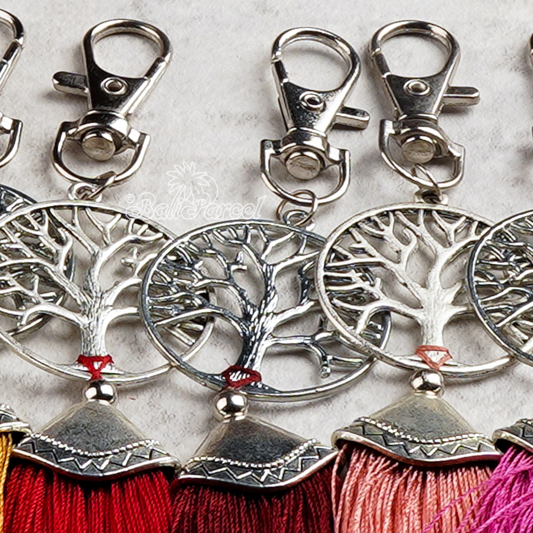 Tree Of Life Tassel Keychain