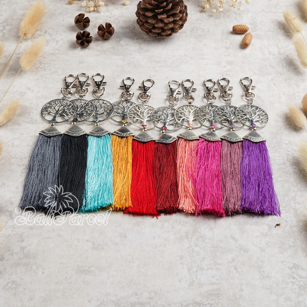 Tree Of Life Tassel Keychain