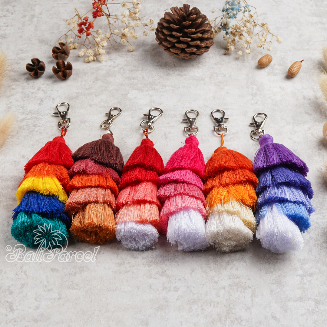 Multilayer Tassel Keychain