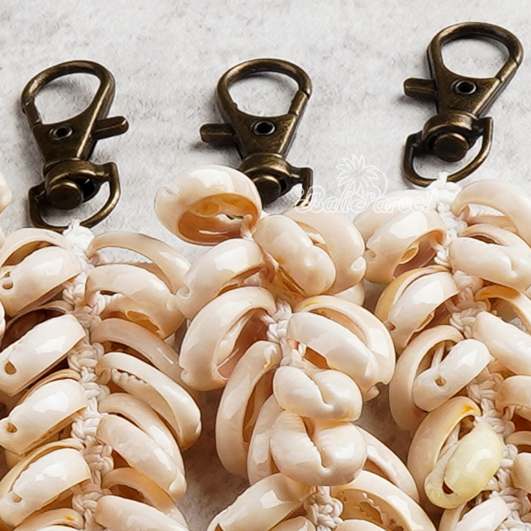 Cowrie Shell Tassel Keychain
