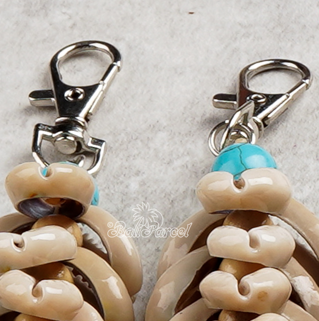 Cowrie Shell Tassel Keychain