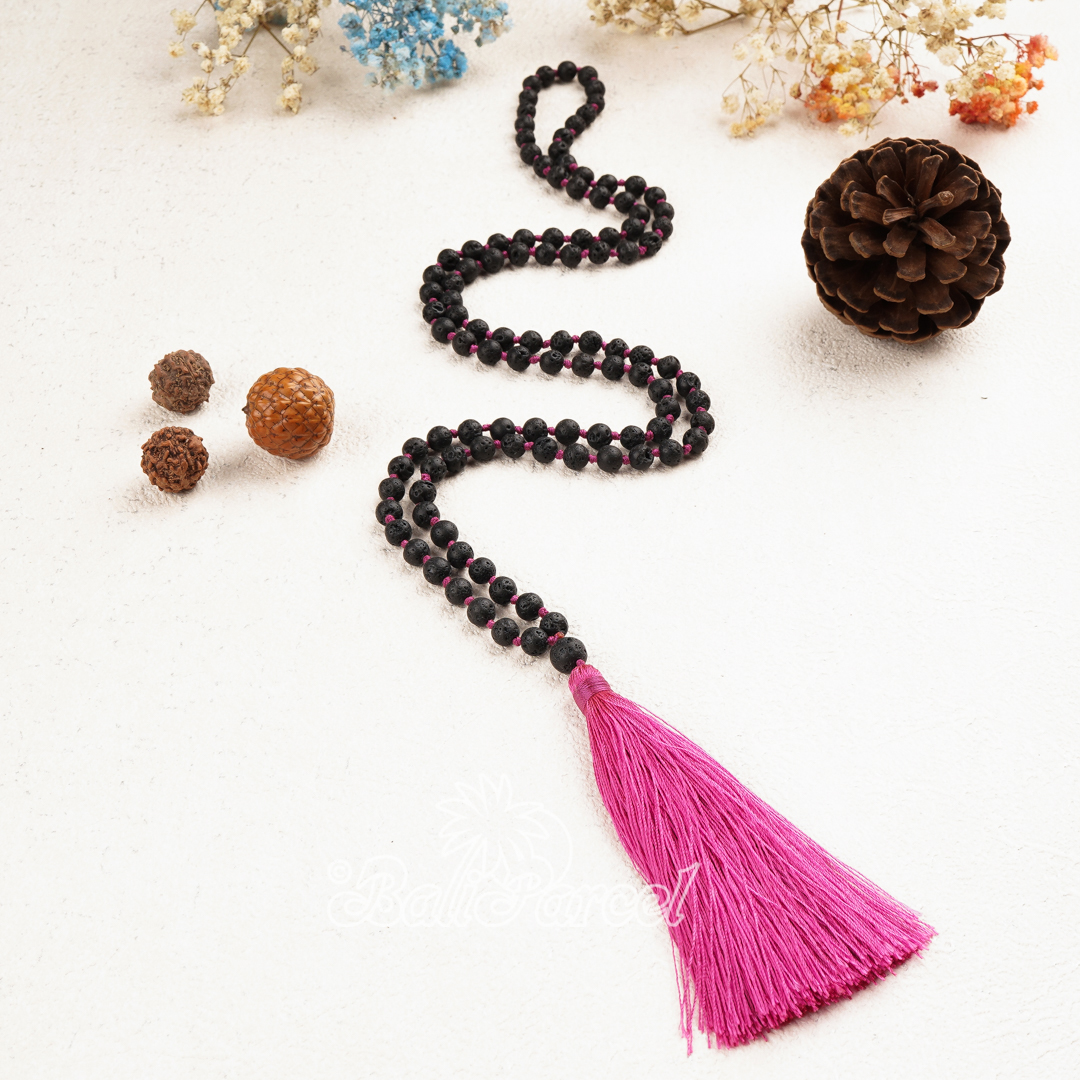 Lava Stone Mala Necklace
