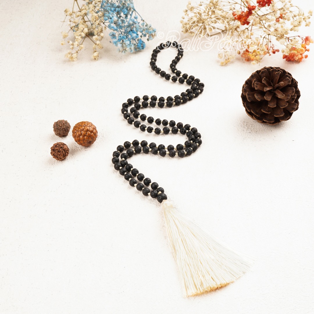 Lava Stone Mala Necklace