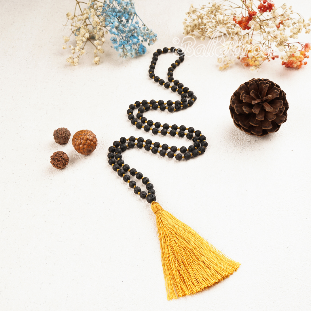 Lava Stone Mala Necklace