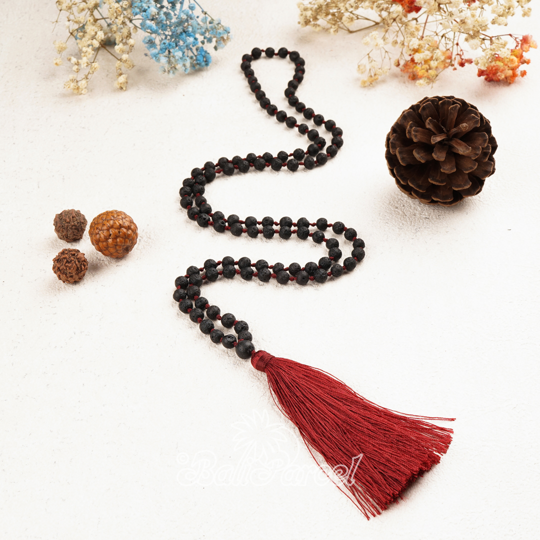 Lava Stone Mala Necklace