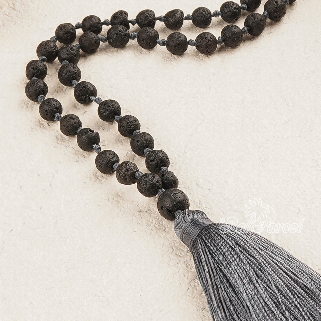 Lava Stone Mala Necklace