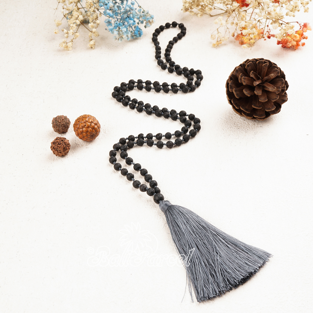 Lava Stone Mala Necklace