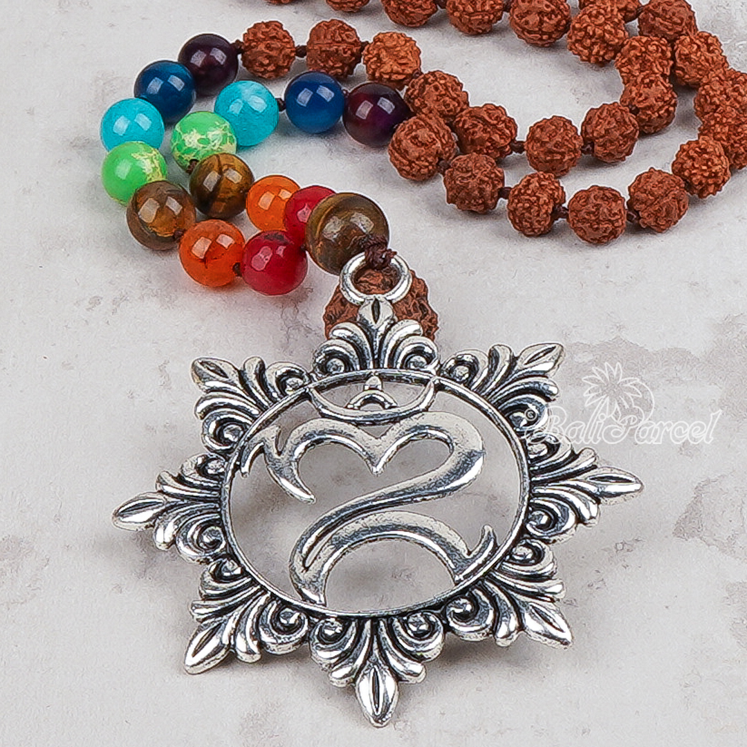 Rudraksha 7 Chakra Mala Necklace
