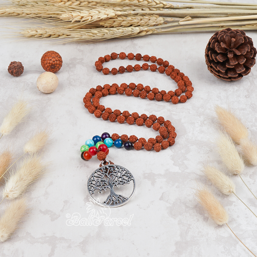 Rudraksha 7 Chakra Mala Necklace
