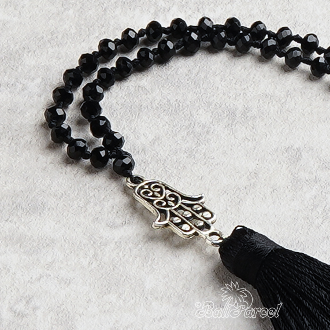 Crystal Beads With Tassel Necklace